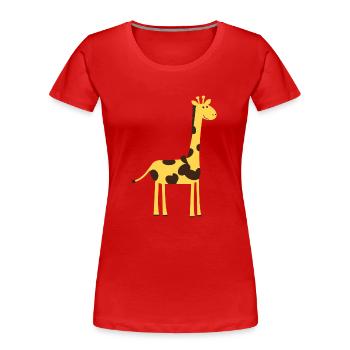 giraffe zoo circus cirque safari1 - T-shirt bio Premium Femme - rouge - Devant - Mia (176cm)