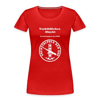 Exemplary object border troops of the GDR - Women's Premium Organic T-Shirt - red - Front - Mia (176cm)