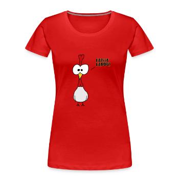 Heisse Henne - Frauen Premium Bio T-Shirt - Rot - Vorne - Mia (176cm)