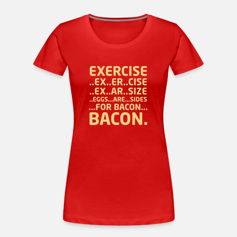 Bacon Logical Deduction - Frauen Premium Bio T-Shirt - Rot