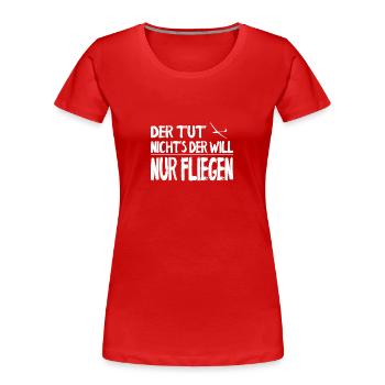 Gift idea for gliders | Gliding T-Shirts - Women's Premium Organic T-Shirt - red - Front - Mia (176cm)