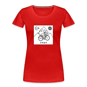 Albert Hofmann LSD 1943 Schwarz & Weiß - Frauen Premium Bio T-Shirt - Rot - Vorne - Mia (176cm)