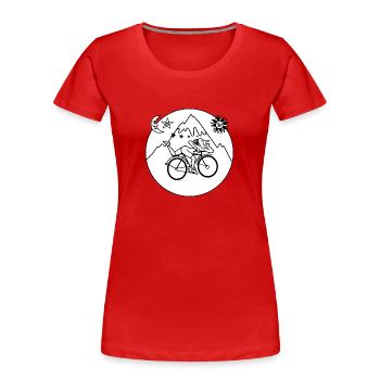 Albert Hofmann LSD 1943 Circle Noir & Blanc - T-shirt bio Premium Femme - rouge - Devant - Mia (176cm)