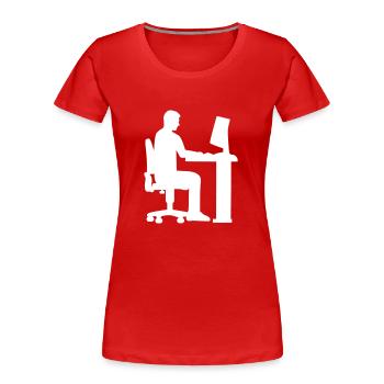 Programmeur - T-shirt bio Premium Femme - rouge - Devant - Mia (176cm)