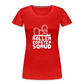 Parc d’attractions Roller Coaster - T-shirt bio Premium Femme - rouge - Devant - Mia (176cm)