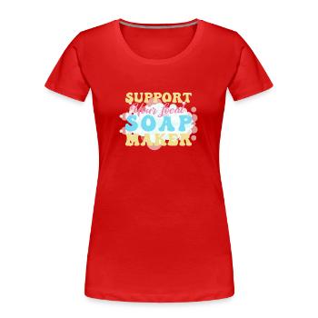 Soap Making Handmade soap - Women's Premium Organic T-Shirt - red - Front - Mia (176cm)