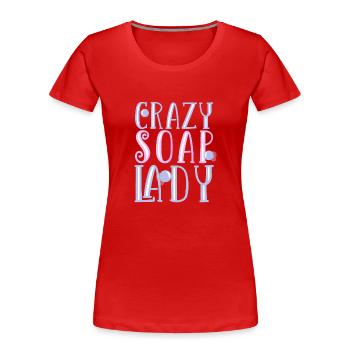Soap Making Handmade soap - Women's Premium Organic T-Shirt - red - Front - Mia (176cm)