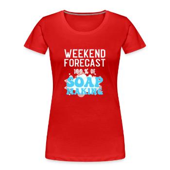 Soap Making Handmade soap - Women's Premium Organic T-Shirt - red - Front - Mia (176cm)
