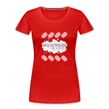 Soap Making Handmade soap - Women's Premium Organic T-Shirt - red - Front - Mia (176cm)