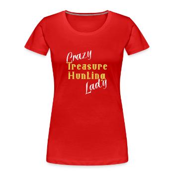 Treasure Hunter Treasure Hunt Metal Detector - Women's Premium Organic T-Shirt - red - Front - Mia (176cm)
