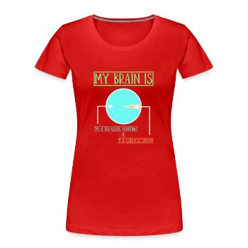 Treasure Hunter Treasure Hunt Metal Detector - Women's Premium Organic T-Shirt - red - Front - Mia (176cm)