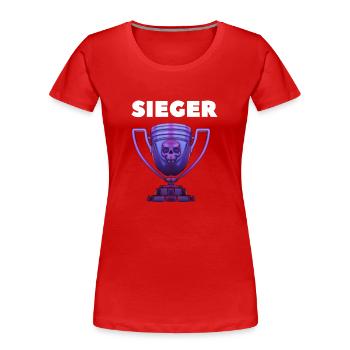 Winner - Women's Premium Organic T-Shirt - red - Front - Mia (176cm)