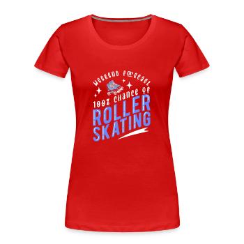 Patin à roulettes Patins à roues alignées - T-shirt bio Premium Femme - rouge - Devant - Mia (176cm)