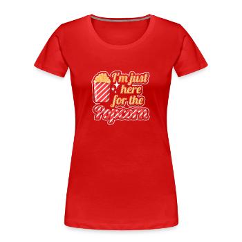 Popcorn - Frauen Premium Bio T-Shirt - Rot - Vorne - Mia (176cm)