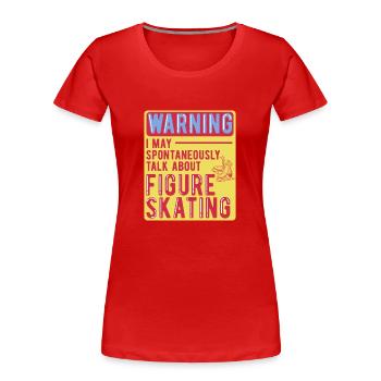 Figure skating - Women's Premium Organic T-Shirt - red - Front - Mia (176cm)