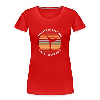 Figure skating - Women's Premium Organic T-Shirt - red - Front - Mia (176cm)