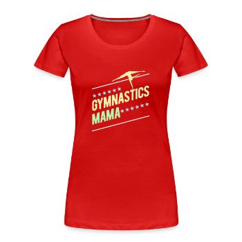Gymnastics Gymnastics Gymnasts - Women's Premium Organic T-Shirt - red - Front - Mia (176cm)