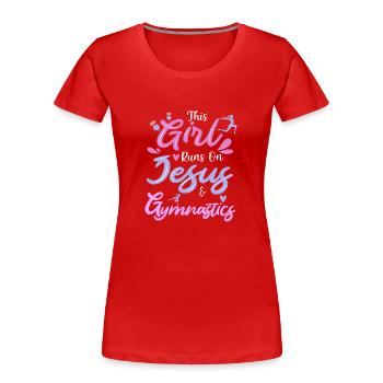 Gymnastics Gymnastics Gymnasts - Women's Premium Organic T-Shirt - red - Front - Mia (176cm)