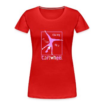 Gymnastique Gymnastique Gymnastes - T-shirt bio Premium Femme - rouge - Devant - Mia (176cm)