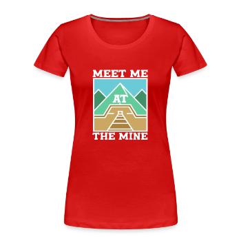 Mine Minenarbeiter - Frauen Premium Bio T-Shirt - Rot - Vorne - Mia (176cm)