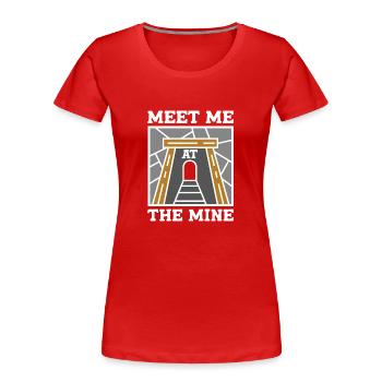 Mine Minenarbeiter - Frauen Premium Bio T-Shirt - Rot - Vorne - Mia (176cm)