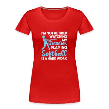 Softball - Frauen Premium Bio T-Shirt - Rot - Vorne - Mia (176cm)