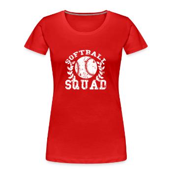 Softball - Frauen Premium Bio T-Shirt - Rot - Vorne - Mia (176cm)