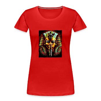 Pharao Antik Symbol - Frauen Premium Bio T-Shirt - Rot - Vorne - Mia (176cm)