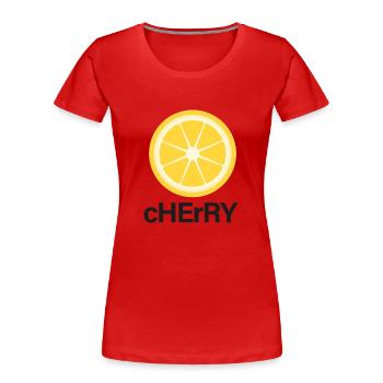 Crazy Fruits Collection - Women's Premium Organic T-Shirt - red - Front - Mia (176cm)