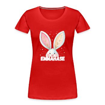 Name Emma Rabbit Emma Bunny Pet Name - Women's Premium Organic T-Shirt - red - Front - Mia (176cm)