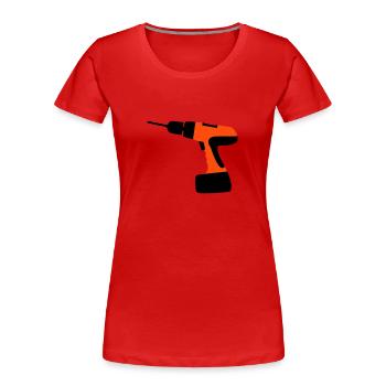 tool - Women's Premium Organic T-Shirt - red - Front - Mia (176cm)