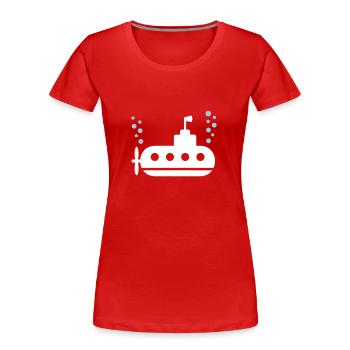 Sous-marin - T-shirt bio Premium Femme - rouge - Devant - Mia (176cm)