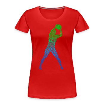 Gardien de but de football Gardien de but de football garçon - T-shirt bio Premium Femme - rouge - Devant - Mia (176cm)