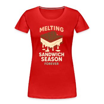 Eis-sandwich-liebhaber Sommerdessert - Women's Premium Organic T-Shirt - red - Front - Mia (176cm)