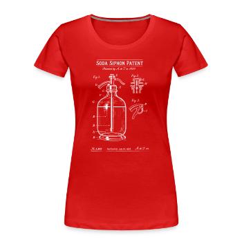 Plan de brevet pour siphon de soude - T-shirt bio Premium Femme - rouge - Devant - Mia (176cm)
