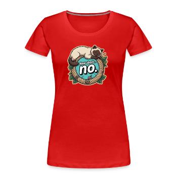 Bkh point no - Frauen Premium Bio T-Shirt - Rot - Vorne - Mia (176cm)