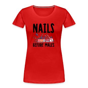 Peindre les ongles - T-shirt bio Premium Femme - rouge - Devant - Mia (176cm)