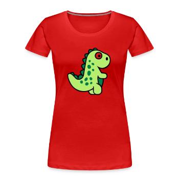 T-Rex - T-shirt bio Premium Femme - rouge - Devant - Mia (176cm)
