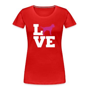 Border Terrier - Women's Premium Organic T-Shirt - red - Front - Mia (176cm)