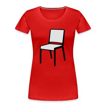 Stuhl - Frauen Premium Bio T-Shirt - Rot - Vorne - Mia (176cm)