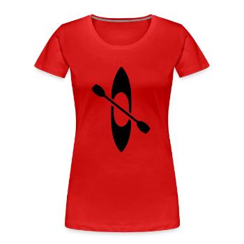 Kanu 2 - Frauen Premium Bio T-Shirt - Rot - Vorne - Mia (176cm)