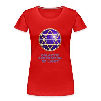 SEAL - FEDERATION OF LIGHT, digital, planet, - T-shirt bio Premium Femme - rouge - Devant - Mia (176cm)
