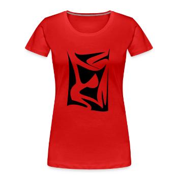 tribal - Frauen Premium Bio T-Shirt - Rot - Vorne - Mia (176cm)