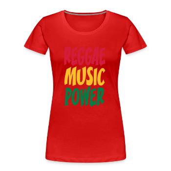 rasta Musikleistung - Frauen Premium Bio T-Shirt - Rot - Vorne - Mia (176cm)