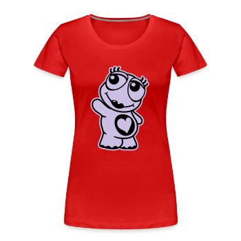 Turtle - Frauen Premium Bio T-Shirt - Rot - Vorne - Mia (176cm)