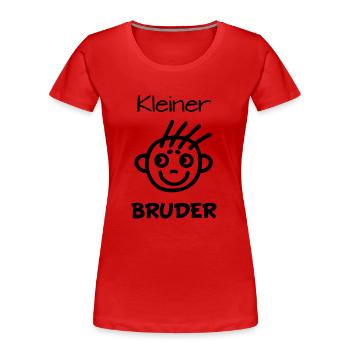 Kleiner Bruder - Frauen Premium Bio T-Shirt - Rot - Vorne - Mia (176cm)
