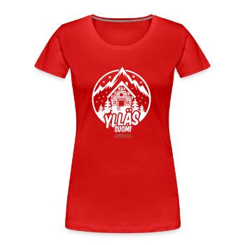 Ylläs Suomi Ski Resort - Frauen Premium Bio T-Shirt - Rot - Vorne - Mia (176cm)