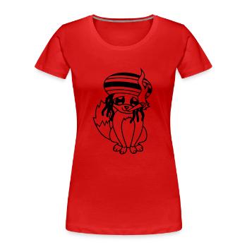weed hanf joint kiffen drogen jamaika raggae rasta - Frauen Premium Bio T-Shirt - Rot - Vorne - Mia (176cm)