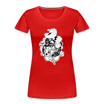 Mountain spirit - Women's Premium Organic T-Shirt - red - Front - Mia (176cm)