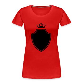 wappen - Frauen Premium Bio T-Shirt - Rot - Vorne - Mia (176cm)